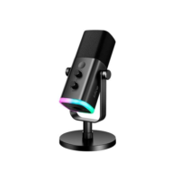 Microfone Dinâmico Gamer Fifine Ampligame, RGB, Cardióide, USB-C, Anti-Ruído, Para Streaming, Preto - AM8