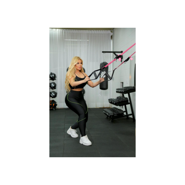 Conjunto de Academia Fit Em designer Moderno Confortável E Com Bastante Elastano BIBELOT PINK