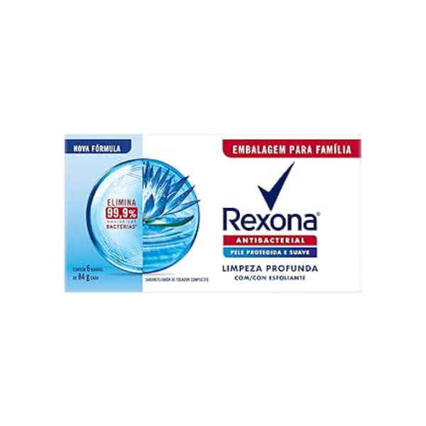 Rexona Sabonete em Barra Limpeza Profunda 84 G, 6 Barras