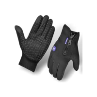 Par de Luvas Térmicas Touch Screen Semi-Impermeáveis para Motoqueiro | Unissex e Resistente ao Frio e Chuva | Ideal para Motoboy, Motociclista, Ciclista, Bike, Delivery e Uso Diário