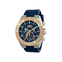 Invicta Relógio masculino aviador de quartzo de aço inoxidável