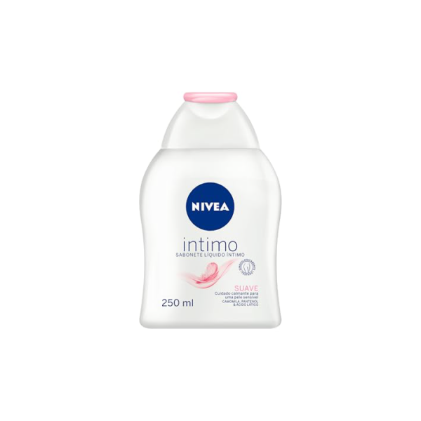 NIVEA Sabonete Líquido Íntimo Suave 250ml - Mantém o ph natural, com extrato de camomila, limpeza suave, sem corantes, testado dermatologicamente e ginecologicamente