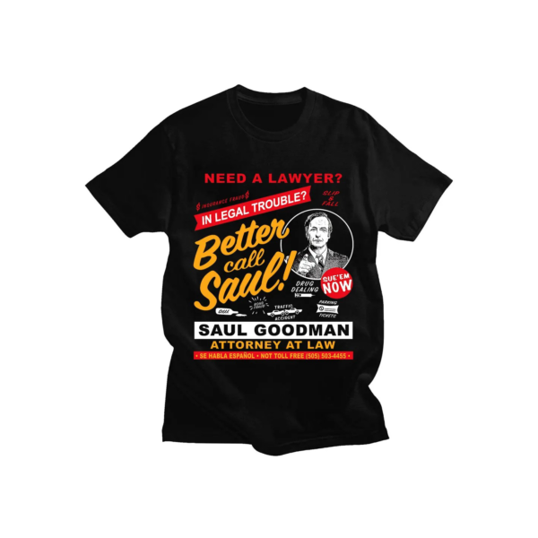 Camisetas estampadas Heisenberg masculinas, camiseta de mangas curtas, Breaking Bad, falta de sinal, Better Call, Saul, puro algodão