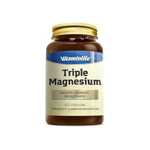 Vitaminlife Triple Magnesium 260Mg (Malato + Taurato + Bisglicinato) 60 Cáps