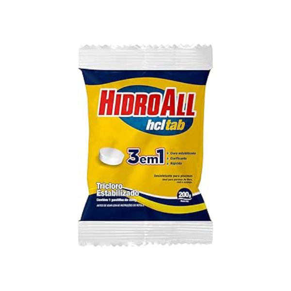 HCL TABLETE HCL 3 EM 1 - TRIPLA AÇÃO 200 GRAMAS, Branco -1 unidade