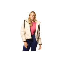 Jaqueta Feminina Acolchoada Capuz Bolsos Facinelli