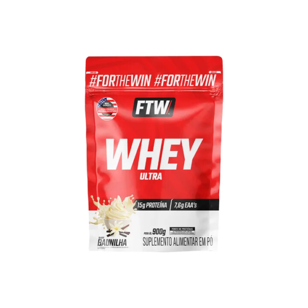 Whey Ultra Protein Concentrado Refil 900g Sabor Baunilha - FTW
