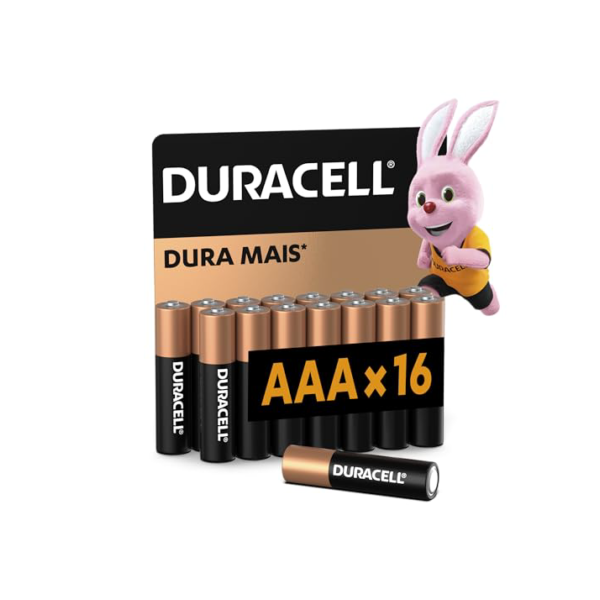 Duracell Pilha Alcalina AAA Palito Com 16 unidades