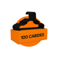 Cabide Adulto Reforçado Kit 100 Unidades Atacado Organizador Preto