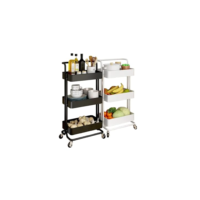 Carrinho Organizador Multiuso 3 Prateleiras Com Rodinhas/Estante/Fruteira (Branco)