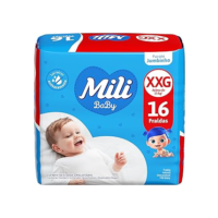 Fralda Mili Baby, JUMBINHO XXG - 16 unidades