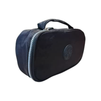 Estojo Escolar Box Grande Capacidade Organizador Necessaire Para Lápis Com 20 Elásticos Zíper Resistente Papelaria Fofa Estojo Tactel Unissex, PREMIUM (Preto)