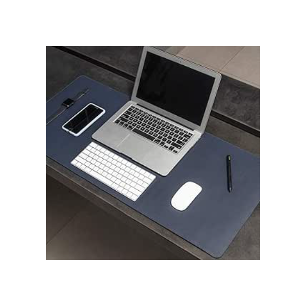 Mouse Pad Desk Pad Max em Couro Ecológico 90x40cm WORKPAD - BELLA NET (Azul Marinho)