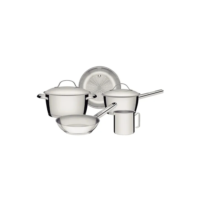 Conjunto De Panelas Tramontina Fogão De Indução Allegra 5 Pç Cor Aço inoxidável