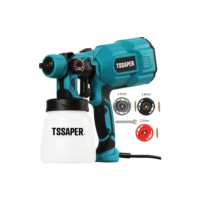 Pulverizador de tinta elétrico  pistola de pintura 550w com 3 bicos de metal - TSSAPER