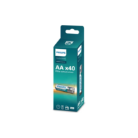40 Pilhas Zinco Aa Philips Bateria Caixa C/40 Unidades