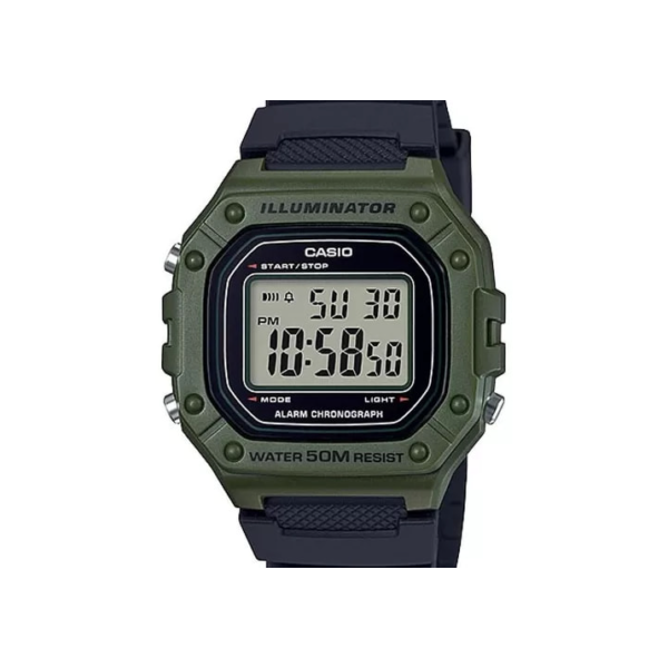 Relógio Casio Masculino Digital Illuminator W-218h-3avdf Correia Preta