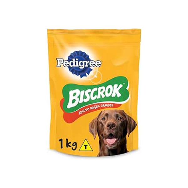 PEDIGREE Biscoito Pedigree Biscrok Para Cães Adultos Raças Grandes 1 Kg