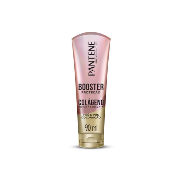 Booster Proteção Pantene Colágeno Hidrata & Resgata Pré e Pós Coloração 90ml, Rosa
