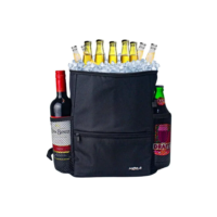 Mochila Térmica para bebidas Cooler Impermeável Cerveja Gelo Praia Mbza Cor Preto