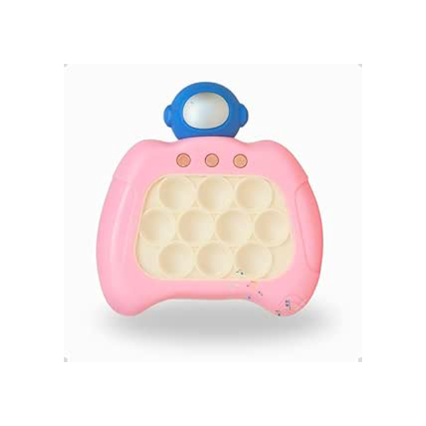 Brinquedo Pop It Eletrônico Musical, Fidget Sensorial com Luzes e Sons, Formato de Animais, Anti-Stress para Crianças e Adultos (Astronauta Pink)