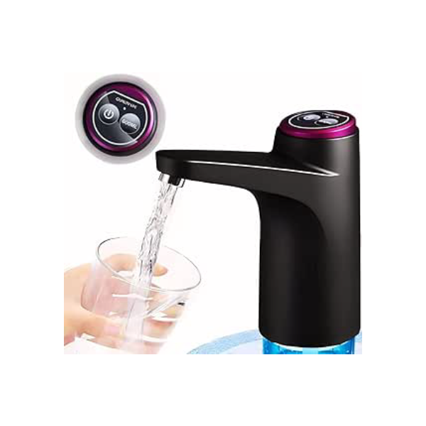 Bomba Elétrica Para Galão de Água Mineral, Galões de 5 a 20 Litros, Bateria Recarregável, USB, Bebedouro Portátil