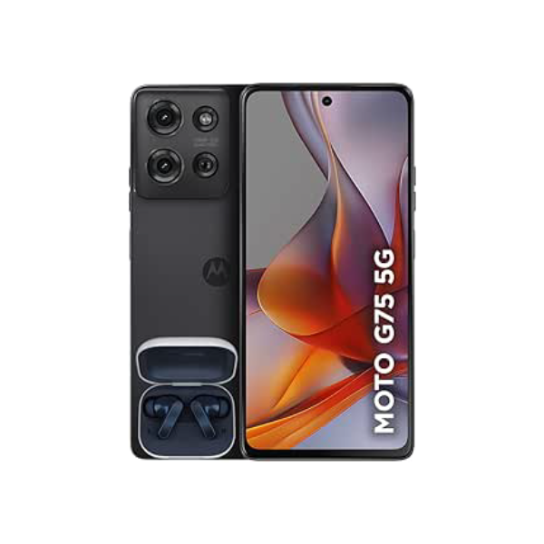 Smartphone Motorola Moto g75 5G + Moto Buds - 256GB 16GB (8GB RAM+8GB Ram Boost) e 50MP Sony Lytia 600 Camera Moto AI Ultrarresistencia militar - Preto