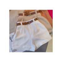 Short Alfaiataria Feminino Social com Cinto Cintura Alta PROMOÇÃO