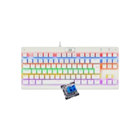 Redragon, K568W-R (PT-BLUE), Teclado Mecânico Gamer Dark Avenger, Rainbow Switch, Branco Lunar White