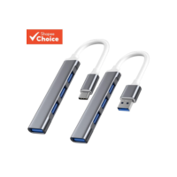 HUB USB USB3.0 OTG Type C Multi Splitter 4 Em 1 Adaptador Para Xiaomi Lenovo Macbook PC Laptop