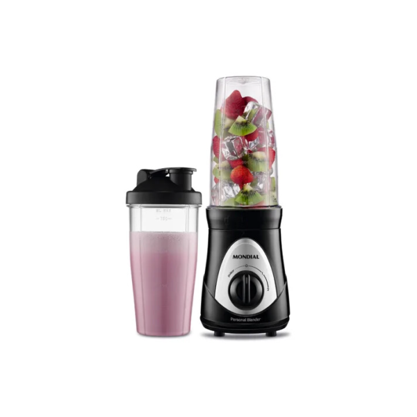 Liquidificador portátil Mondial Personal Blender DG-01 750 mL preto e prata com jarra de plástico - Inclui 1 acessórios