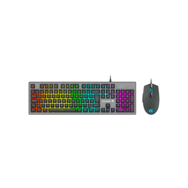 Kit Gamer Fortrek Ranger Grafite - Teclado, LED Rainbow, ABNT2 + Mouse - 70551