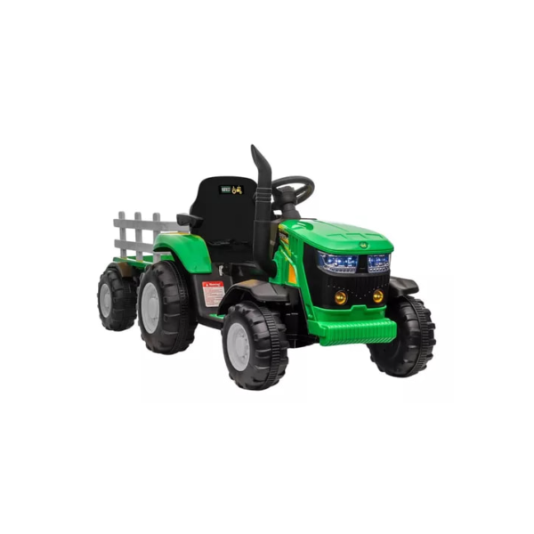 Carro A Bateria Para Crianças Bang Toys Tractor Truck Elétrico Com Caçamba Cor Verde 110v/220v