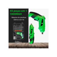 Parafusadeira Portátil Sem Fio 45 Peças Chaves Fenda Broca Philips Usb Com Maleta 4,8V Furadeira