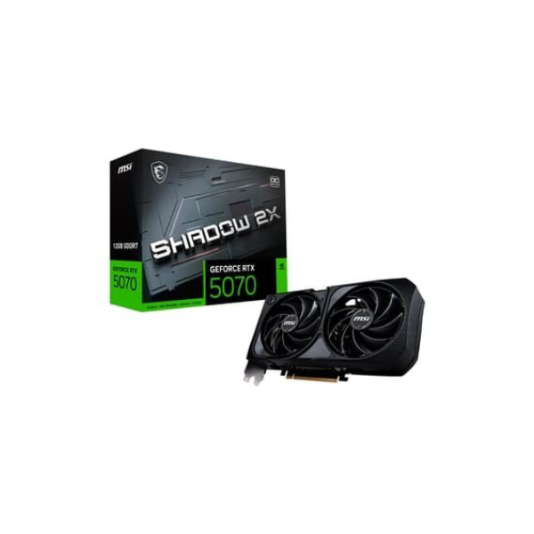 Placa de Vídeo MSI RTX 5070 12G Shadow 2x OC Nvdia Geforce, 12GB, GDDR7, OpenGL 4.6, G-SYNC - G5070-12S2C