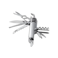 Canivete Suíço Multifuncional, 11 Funções, Aço Inoxidável, 15cm Aberto