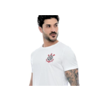 Camisa Torcedor Corinthians Algodão Branca Masculina - Branco