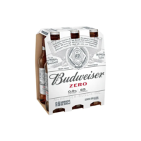 Cerveja Zero Budweiser Long Neck 330ml 6 Pack