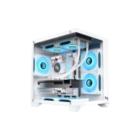 Gabinete Gamer Neologic Aquario Full Glass, Branco, 3 Fans ARGB, Mid-tower, Lateral E Frontal Vidro Temperado - Nl-fglwh