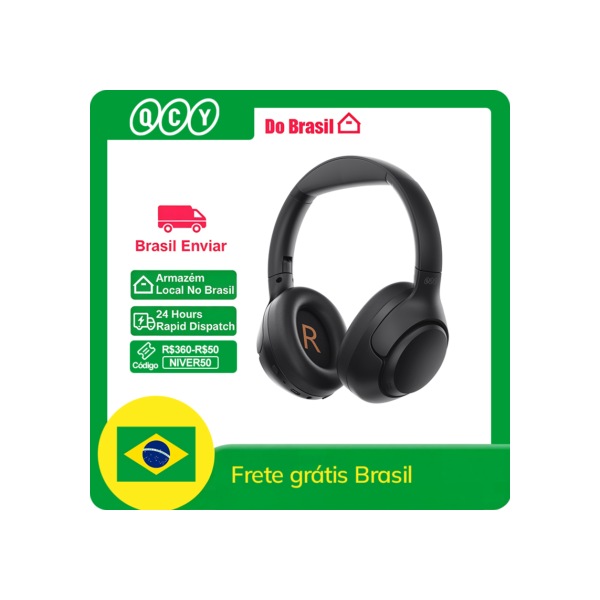 QCY-H3 ANC Auscultadores sem fios, Bluetooth 5.4, Hi-Res Audio, Over Ear Headset, híbrido Active Cancelamento de Ruído, Auscultadores, 60H, 43dB