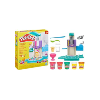 Play-Doh Massinha de Modelar Infantil, Sorveteria Colorida - conjunto de massinha com acessórios e 5 potes, presente de Dia das Crianças para crianças acima de 3 anos