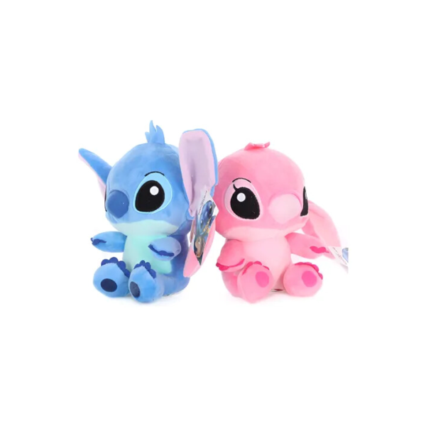Casal Lilo E Stitch E Angel Namorados 2 Unidades Pelúcia 20cm