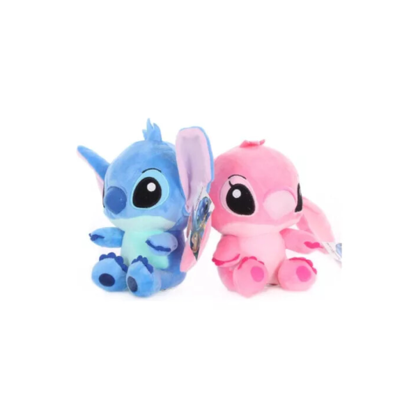 Casal Lilo E Stitch E Angel Namorados 2 Unidades Pelúcia 20cm