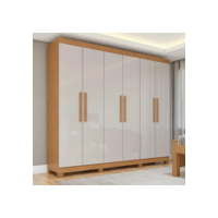 Guarda Roupa 06 Portas Easy Slim C/pes Amendoa Clean/off Wht Amêndoa Clean/off White