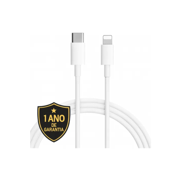 Cabo Carregador Compativel Com iPhone 8 Plus X Xr 11 12 13 14 Pro Max Branco Turbo Boyu Cell 20w Tipo C