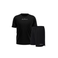 Kit Bermuda+Camiseta New Fluid Dry Fitness Academia Alpha Co