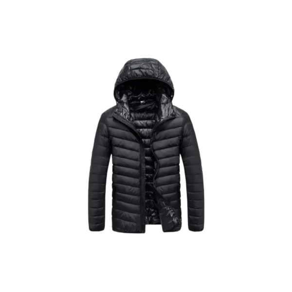 jaqueta Puffer Matelassê Masculina Capuz Removivel