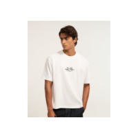 Camiseta Oversized em Algodão em Estampa Lettering Branco