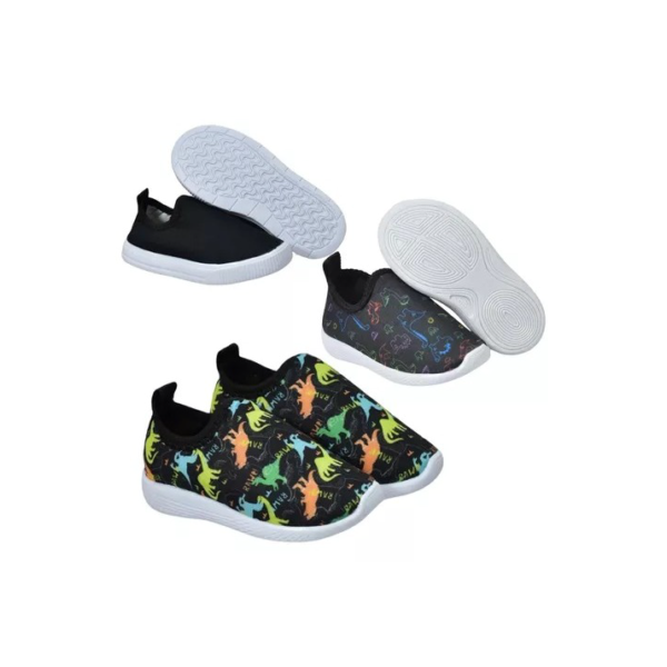 Kit 3 Tênis Infantil Masculino Calce Fácil Bebê Criança Lançamento Promoção