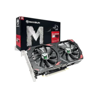 maxsun Placa de Vídeo AMD Radeon RX580 8GB, placa de vídeo de 2048 SP GDDR5 de 256 bits para jogos de PC com 2*DP&1*HDMI Express x 16 3.0 Placa de vídeo para jogos com ventiladores duplos